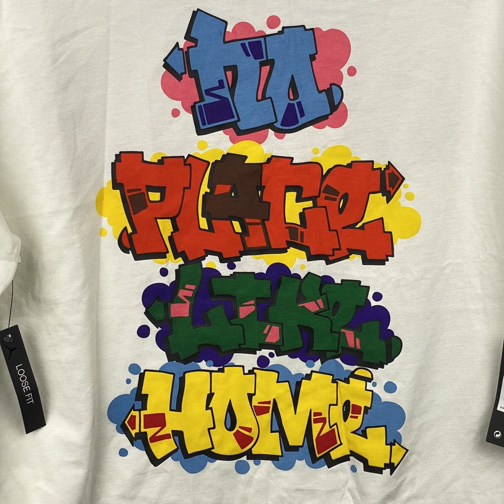 Jordan UNITE No Place Like Home Chicago Graffiti Long Sleeve Shirt CW1147 XL NEW